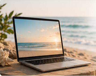 Laptop prepared for a personalized scan